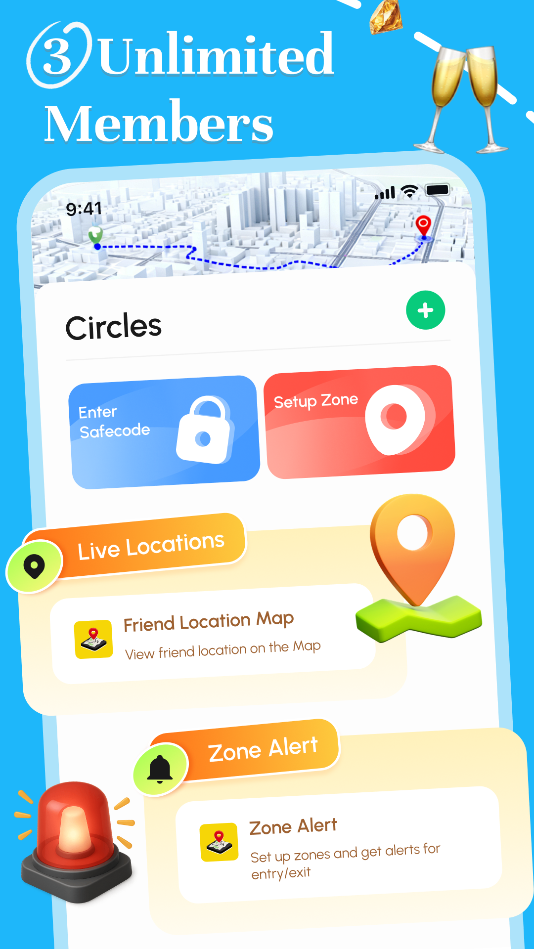 LocShare: GPS Locator unlimited members poster